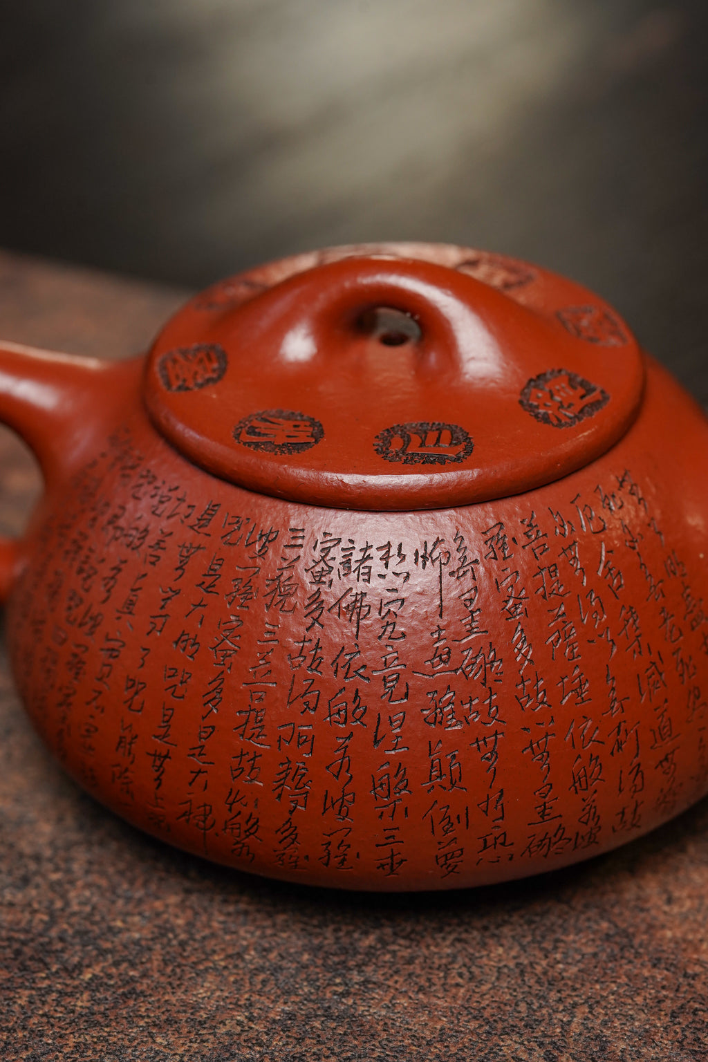 郑求标大师｜双心经至尊藏品《景舟石瓢壶》原矿极品粗砂朱泥·230cc