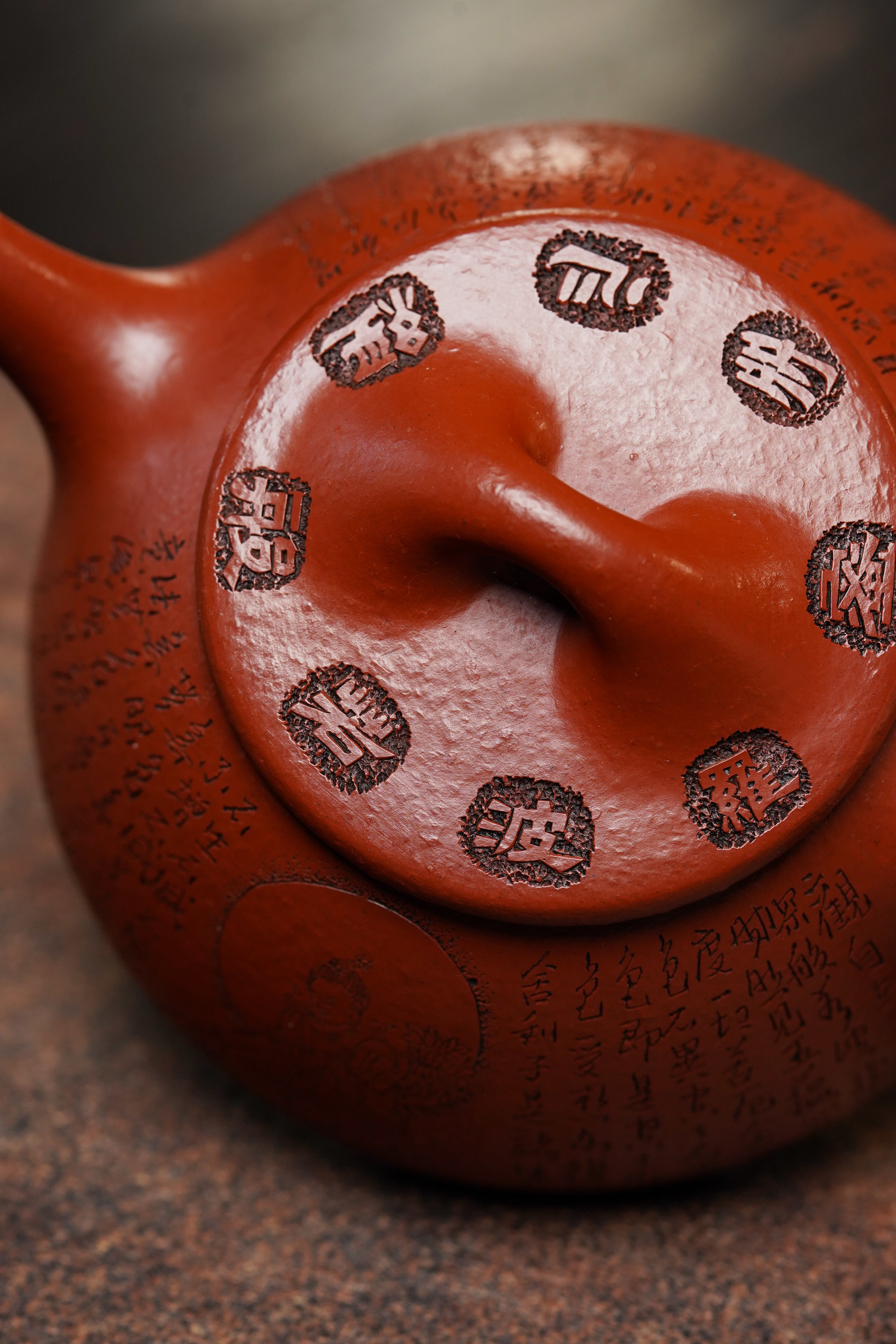 郑求标大师｜双心经至尊藏品《景舟石瓢壶》原矿极品粗砂朱泥·230cc