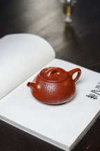 郑求标大师｜双心经至尊藏品《景舟石瓢壶》原矿极品粗砂朱泥·230cc