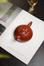 郑求标大师｜双心经至尊藏品《景舟石瓢壶》原矿极品粗砂朱泥·230cc