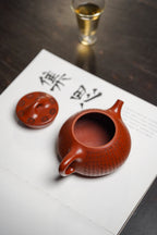 郑求标大师｜双心经至尊藏品《景舟石瓢壶》原矿极品粗砂朱泥·230cc