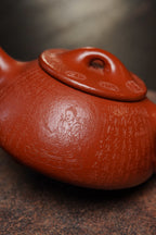 郑求标大师｜双心经至尊藏品《景舟石瓢壶》原矿极品粗砂朱泥·230cc