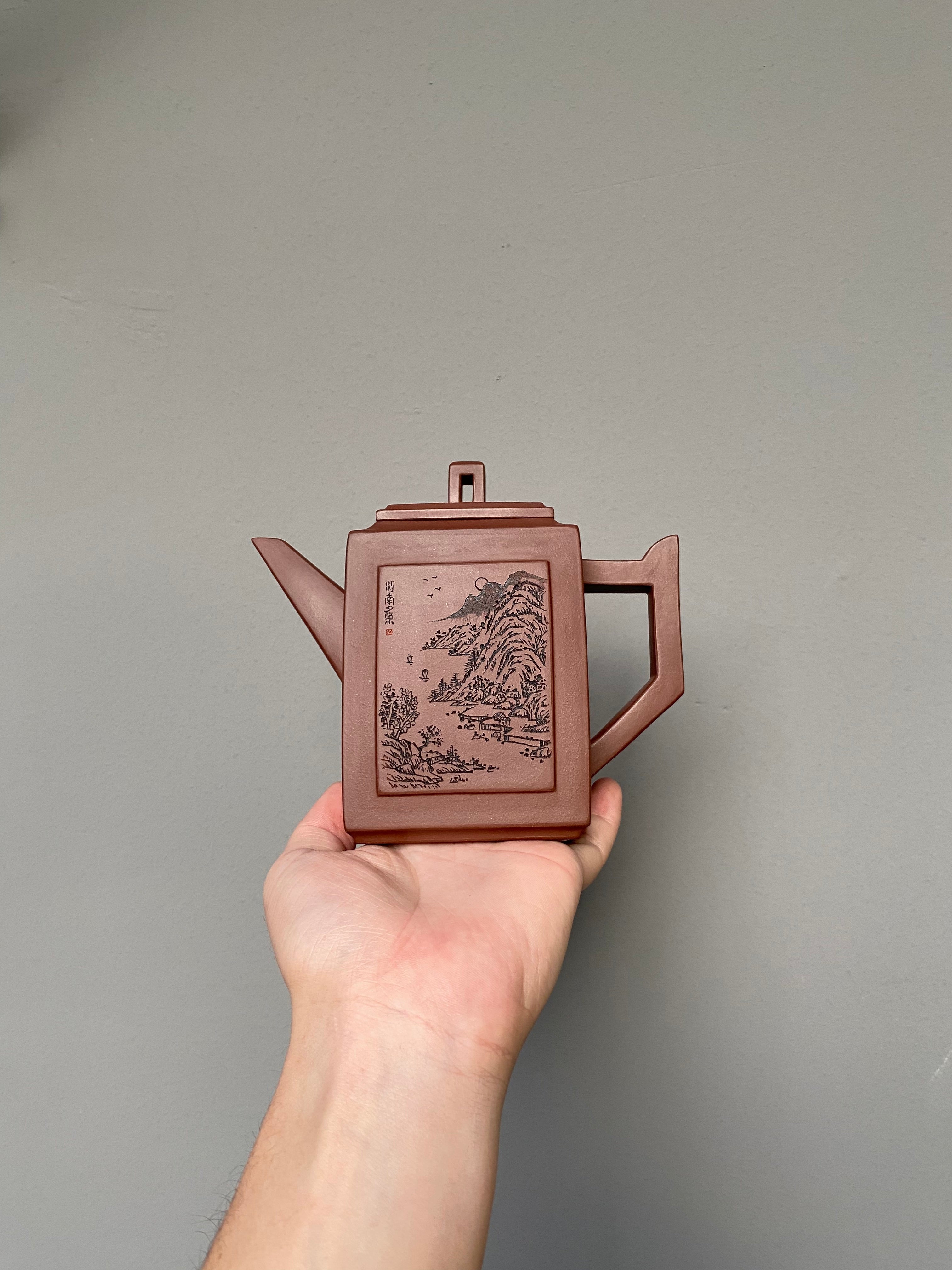 范泽锋嫡传·省大师邱爽紫砂潜力重器【高山流水壶】原矿极品紫泥·500cc