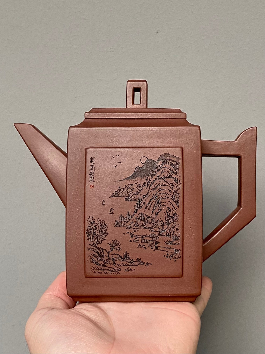 范泽锋嫡传·省大师邱爽紫砂潜力重器【高山流水壶】原矿极品紫泥·500cc