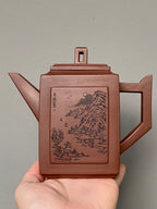 范泽锋嫡传·省大师邱爽紫砂潜力重器【高山流水壶】原矿极品紫泥·500cc