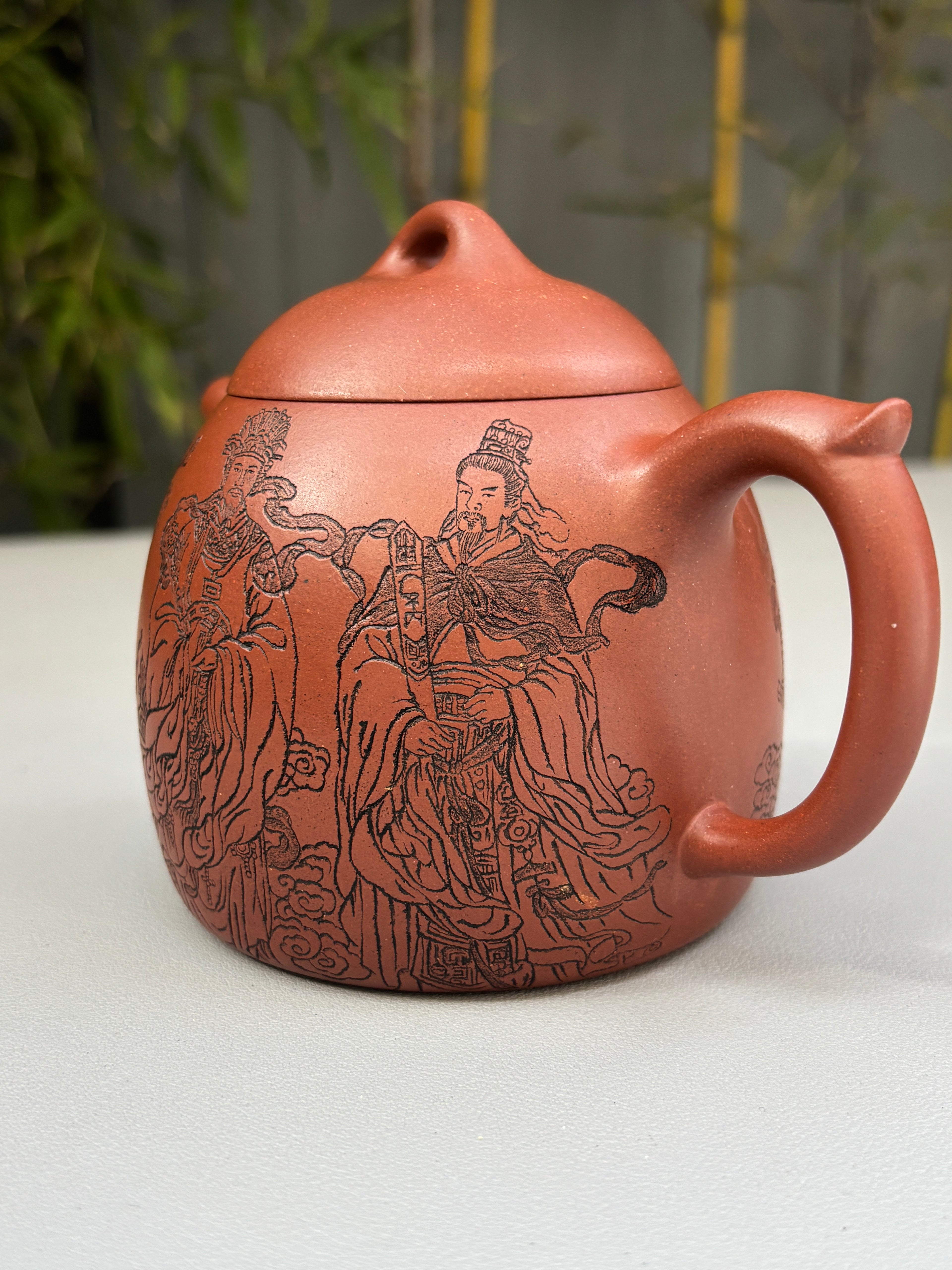 邱爽～邱玉林双大师联袂紫砂重器【秦权·五路财神】原矿优质底槽清·350cc