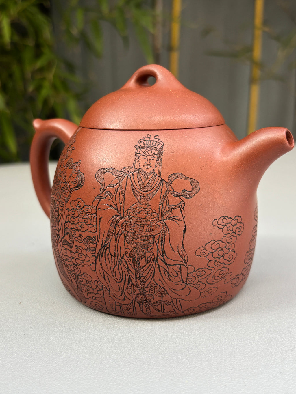 邱爽～邱玉林双大师联袂紫砂重器【秦权·五路财神】原矿优质底槽清·350cc