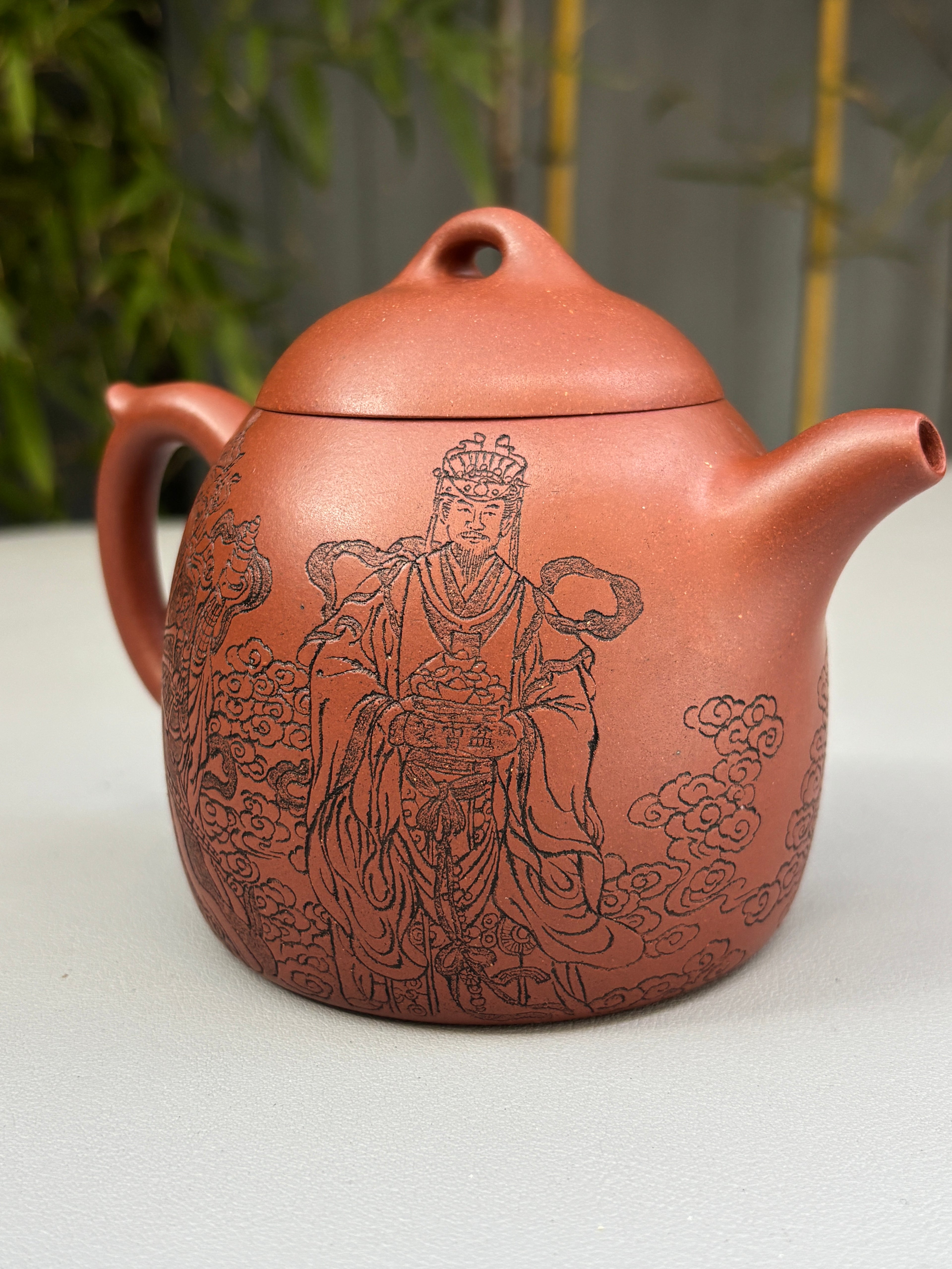 邱爽～邱玉林双大师联袂紫砂重器【秦权·五路财神】原矿优质底槽清·350cc
