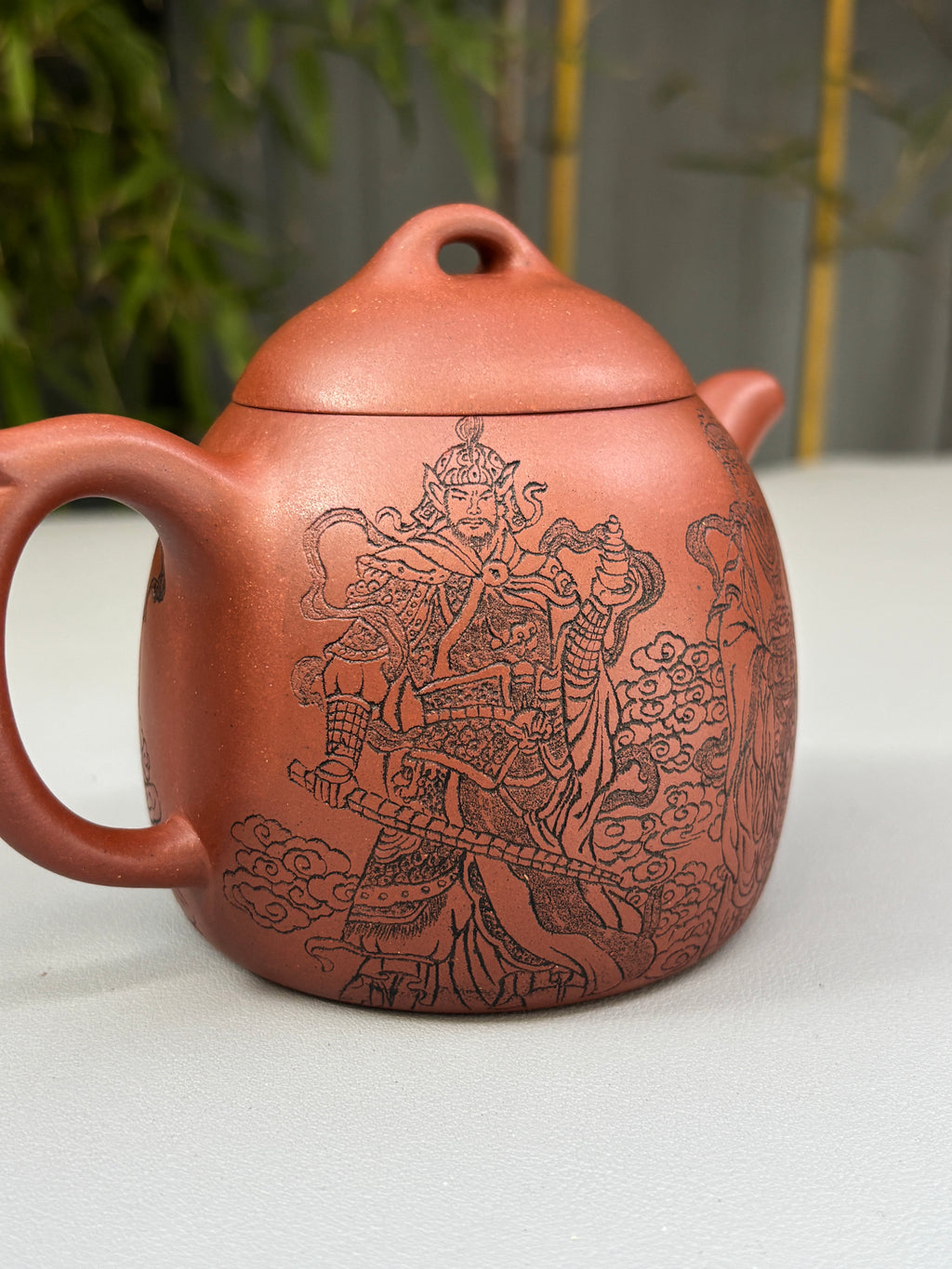 邱爽～邱玉林双大师联袂紫砂重器【秦权·五路财神】原矿优质底槽清·350cc