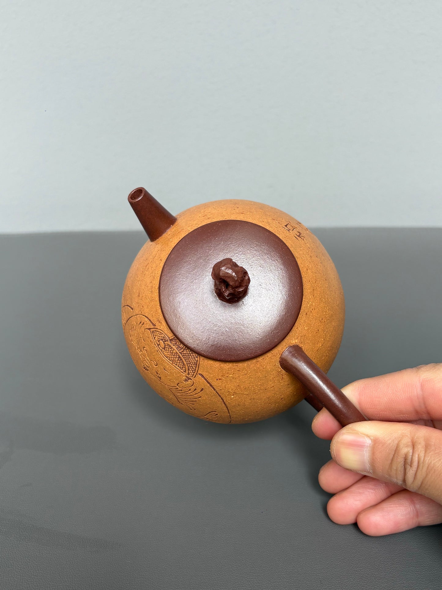 新品藏界臻选·石韵天成紫砂太湖石巨匠·刘文科（云植）新品《顽石壶》原矿底槽清粉浆·200cc