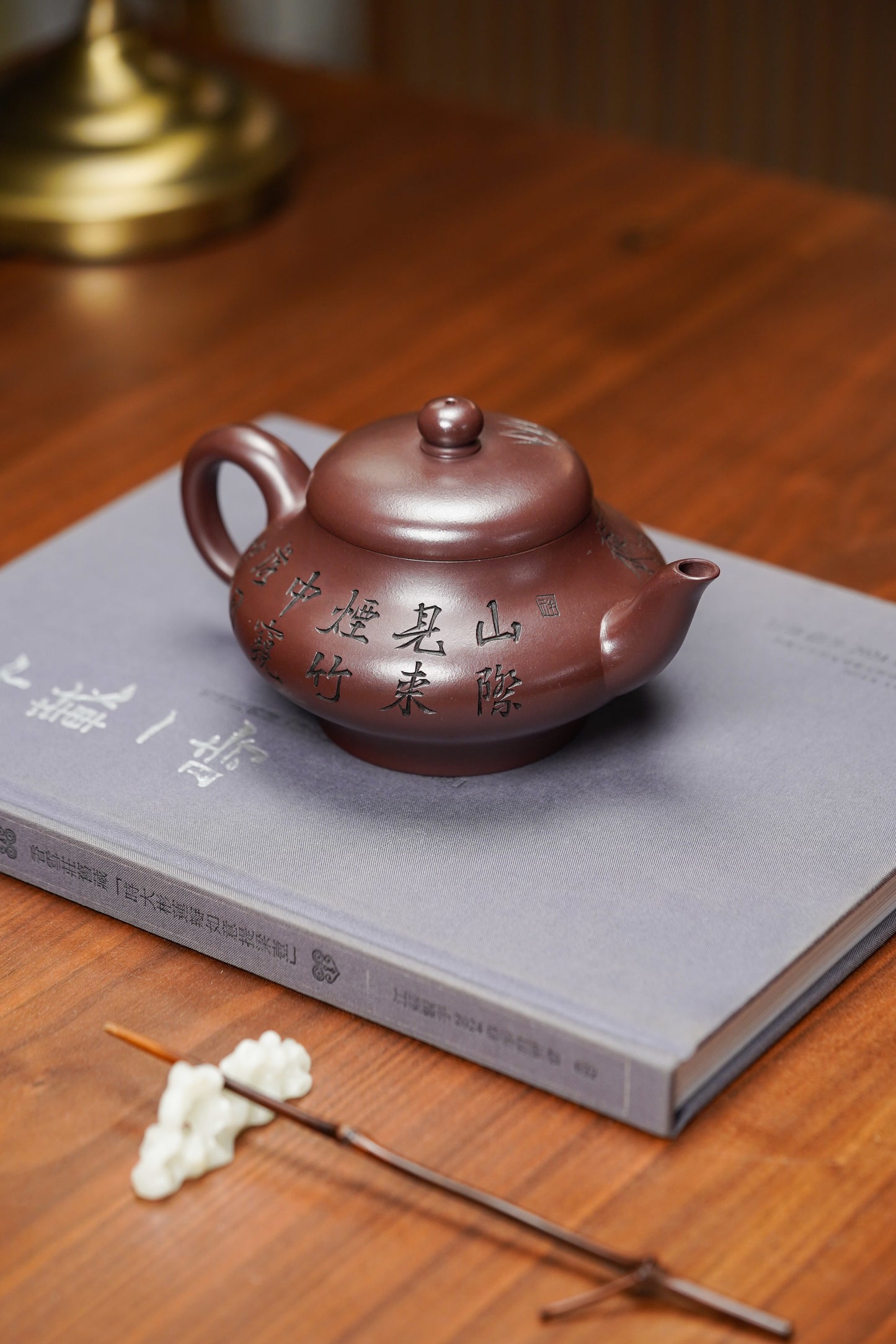 紫砂泰斗顾景舟传承·双国大师匠心之作【扁灯壶】原矿优质老紫泥 450cc