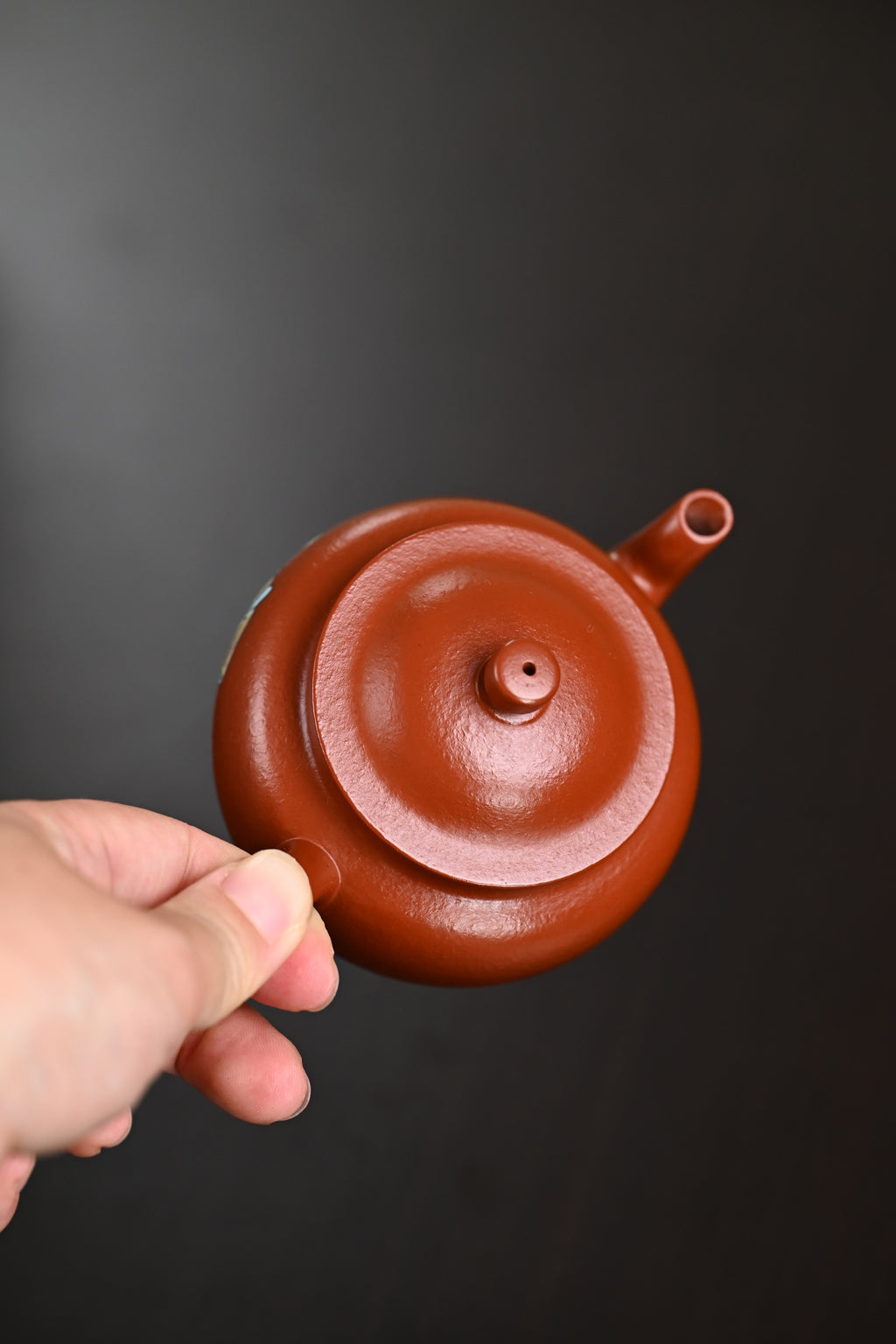 『旭帽』 极品皱皮朱泥·容量130cc·9孔出水·王老师（国家级工艺美术师）