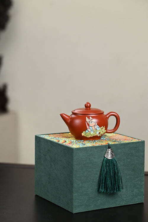 『明炉』 极品皱皮朱泥·容量150cc·9孔出水·王老师（国家级工艺美术师）