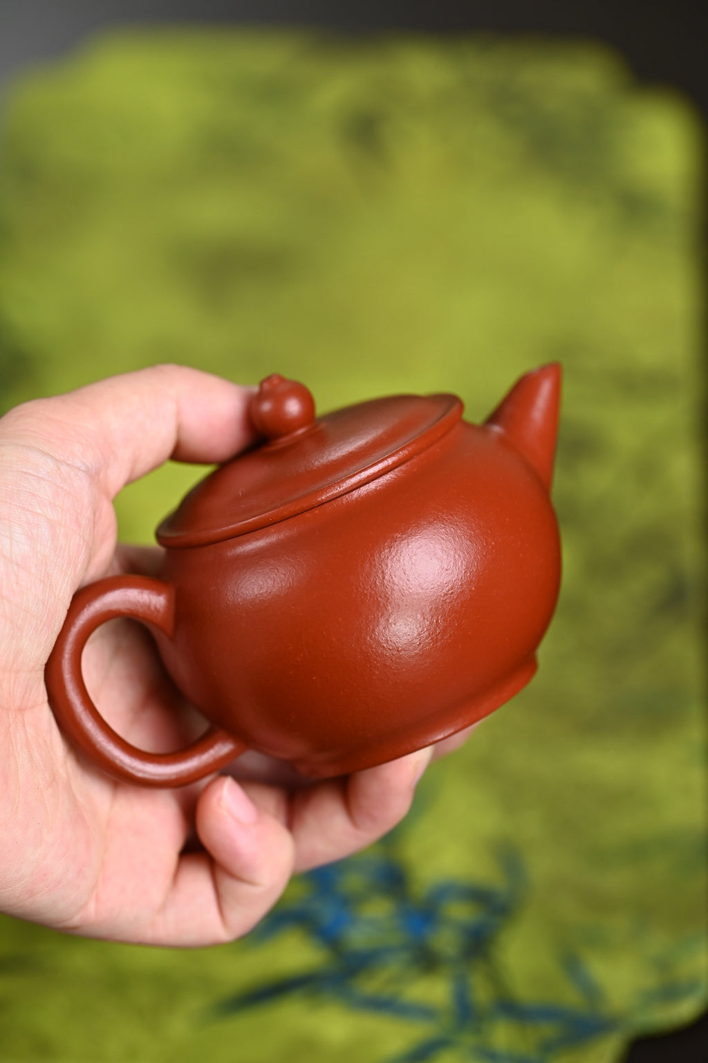 『明炉』 极品皱皮朱泥·容量150cc·9孔出水·王老师（国家级工艺美术师）