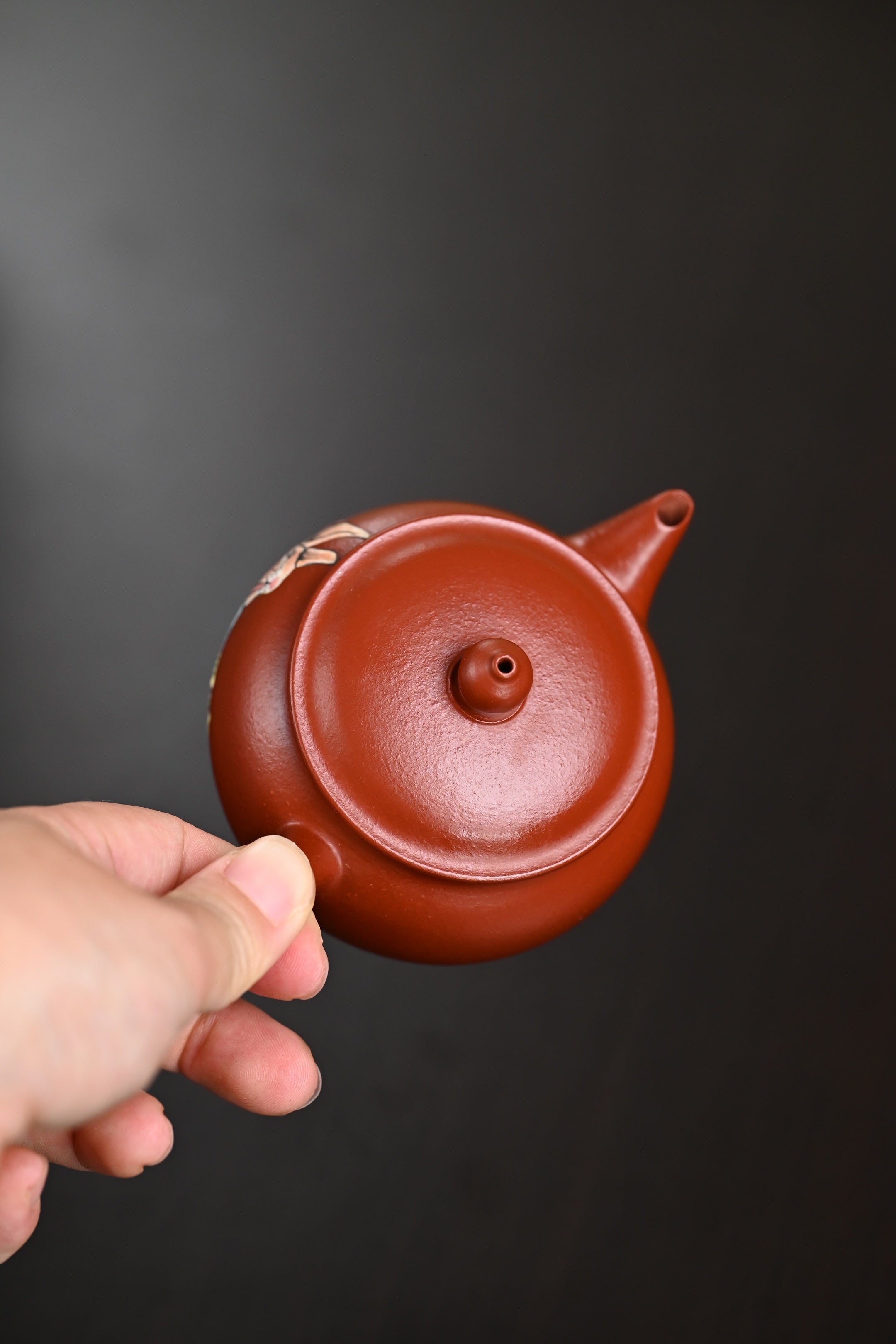 『明炉』 极品皱皮朱泥·容量150cc·9孔出水·王老师（国家级工艺美术师）