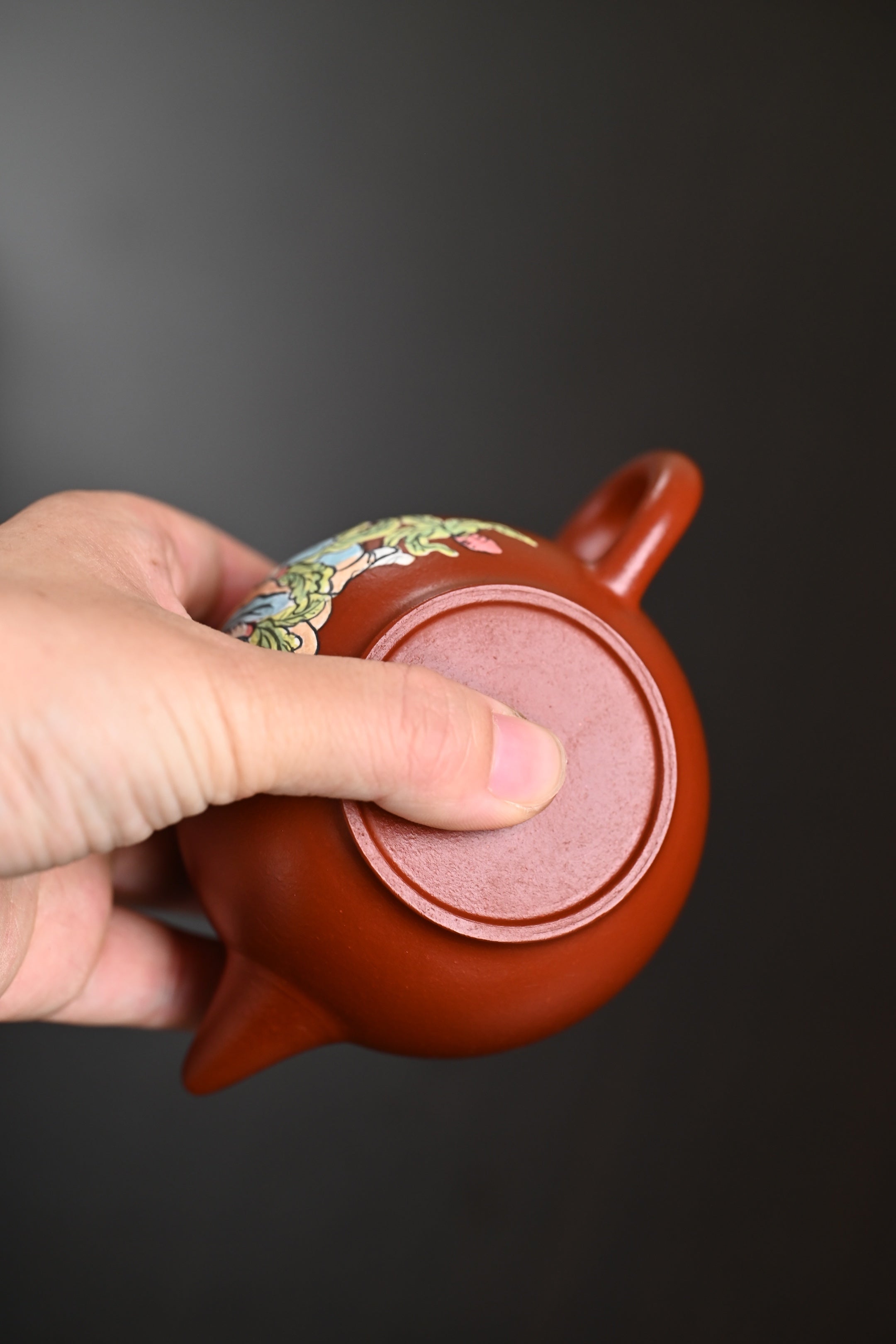 『明炉』 极品皱皮朱泥·容量150cc·9孔出水·王老师（国家级工艺美术师）