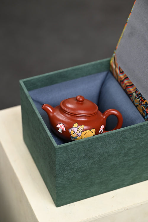 『仿古』 极品皱皮朱泥·容量130cc·9孔出水·王老师（国家级工艺美术师）