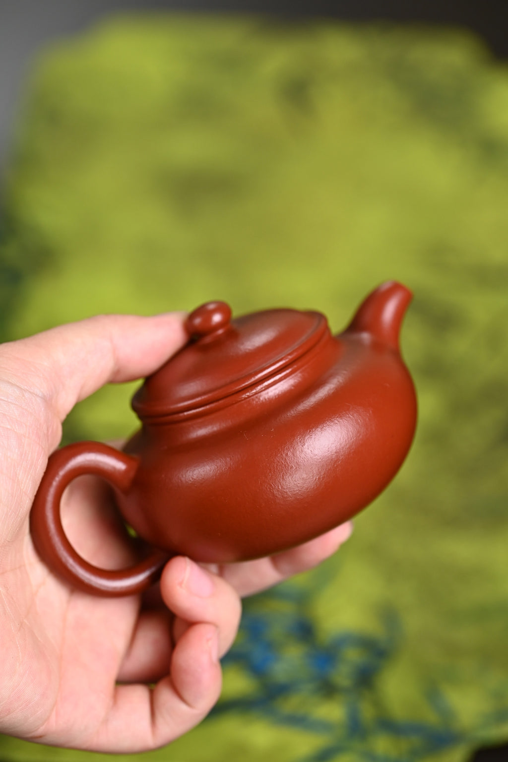 『仿古』 极品皱皮朱泥·容量130cc·9孔出水·王老师（国家级工艺美术师）