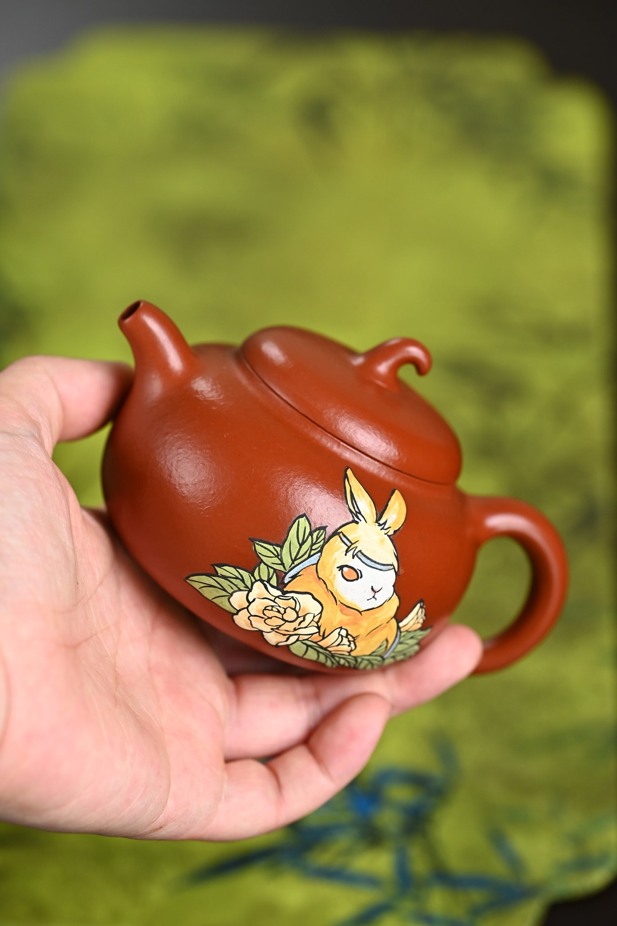 『茄瓜』 极品皱皮朱泥·容量180cc·9孔出水·王老师（国家级工艺美术师）