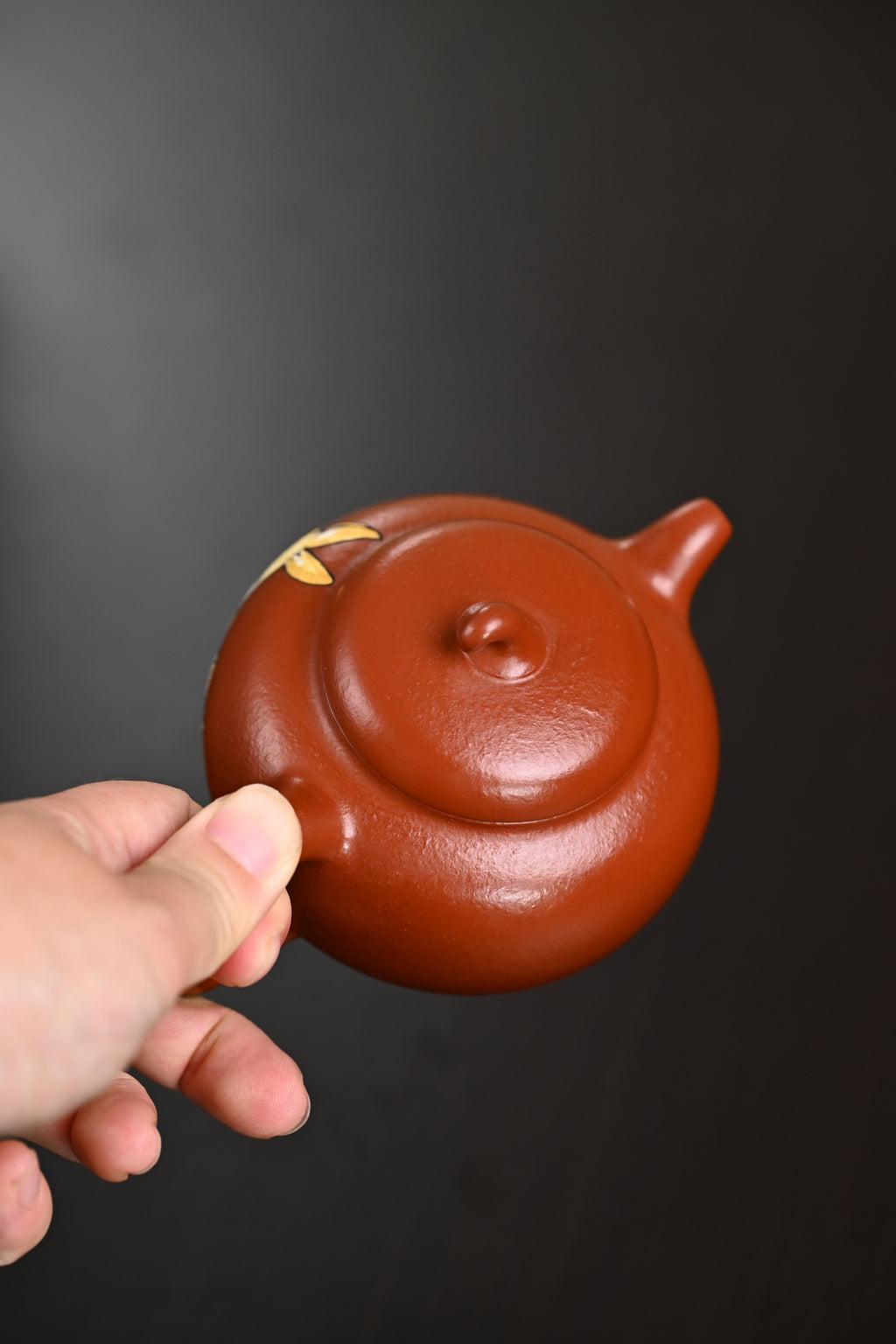 『茄瓜』 极品皱皮朱泥·容量180cc·9孔出水·王老师（国家级工艺美术师）