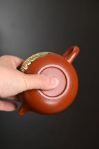 『茄瓜』 极品皱皮朱泥·容量180cc·9孔出水·王老师（国家级工艺美术师）