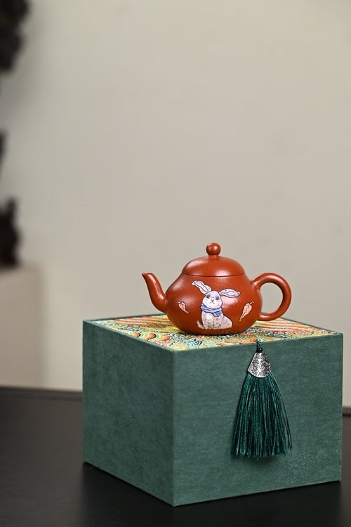 『梨形』 极品皱皮朱泥·容量130cc·9孔出水·王老师（国家级工艺美术师）