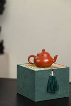 『梨形』 极品皱皮朱泥·容量130cc·9孔出水·王老师（国家级工艺美术师） - ZishaTeapotChina