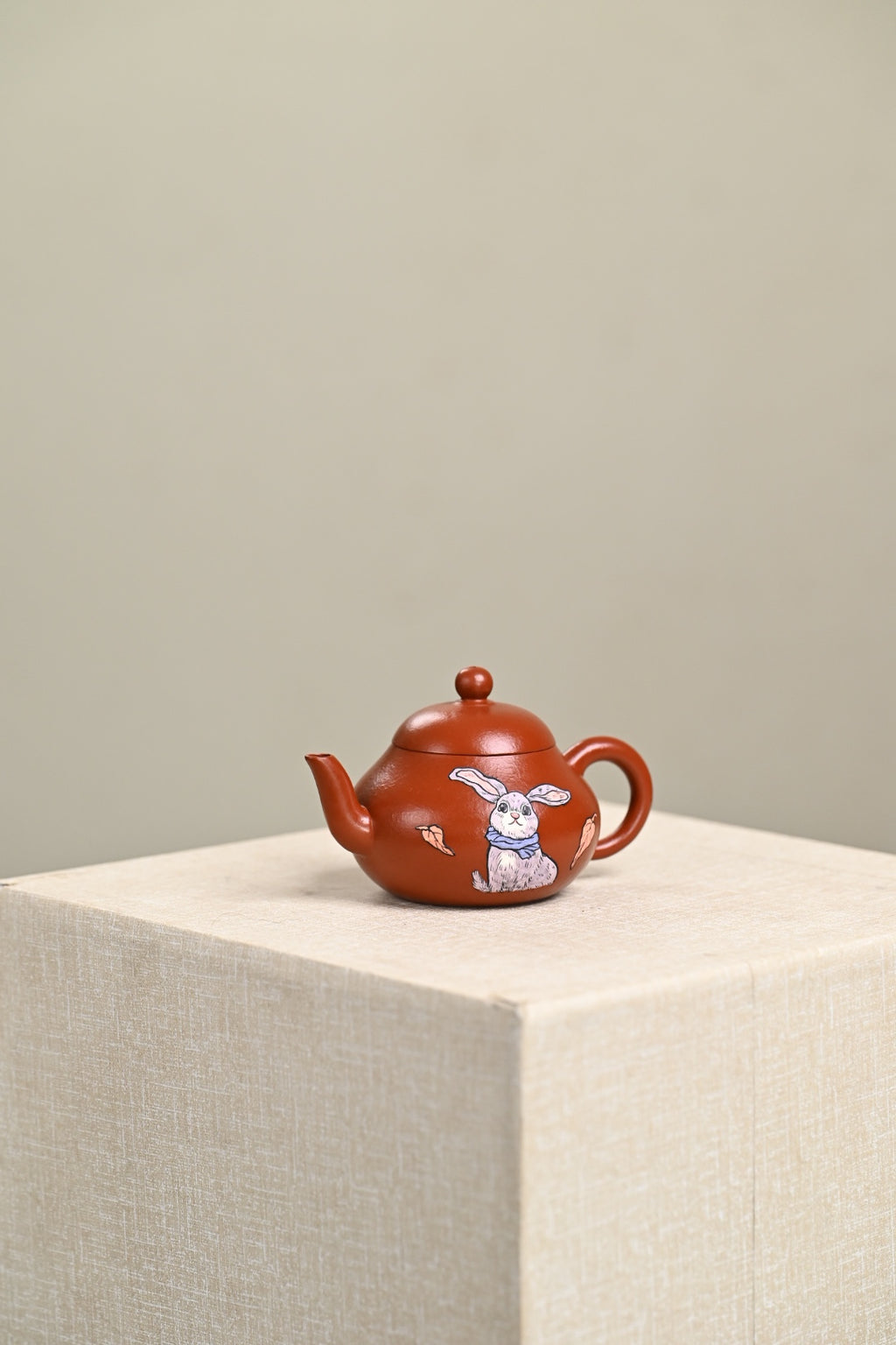 『梨形』 极品皱皮朱泥·容量130cc·9孔出水·王老师（国家级工艺美术师） - ZishaTeapotChina