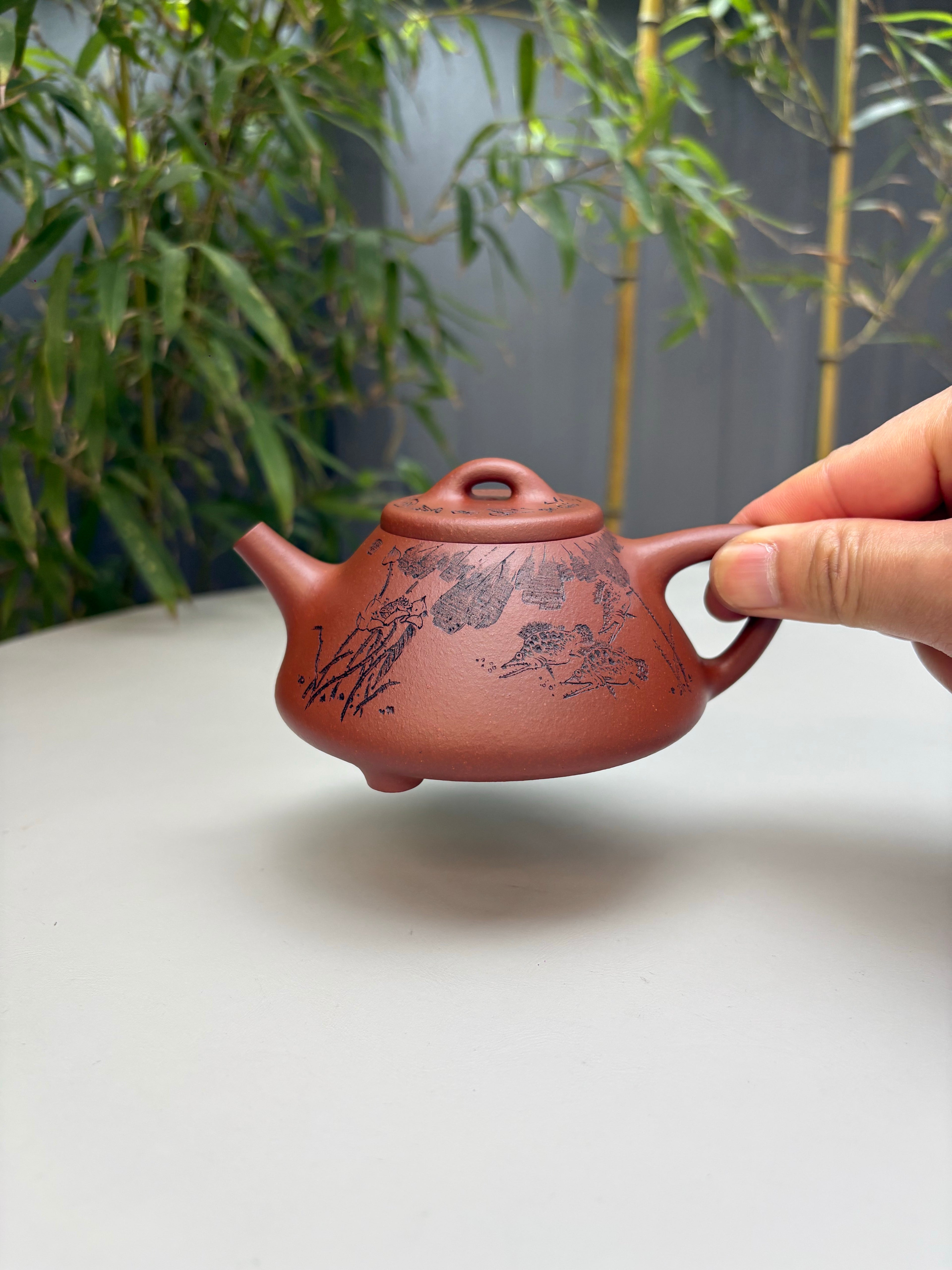 宏林山水·礼藏天下｜陈宏林大师传世巅峰臻品【子冶石瓢壶】原矿极品底槽清·220cc
