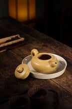【圆珠】 制壶：蔡一强（国家级工艺美术师） 泥料：原矿黄段泥 容量：280cc