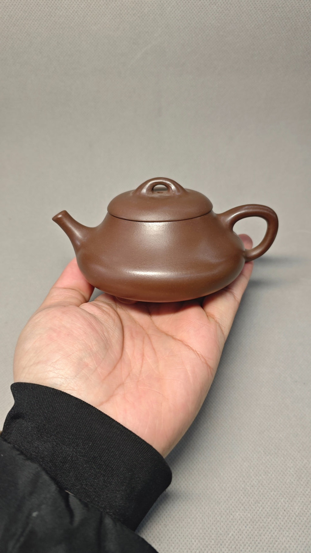 【汉棠石瓢】 制壶：陈老师（国家级工艺美术师） 泥料：原矿文革泥 容量：200cc 内推球孔