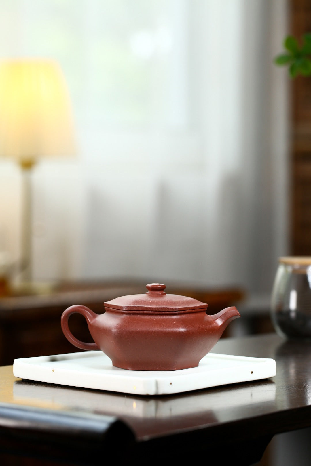 【六方福鼓】 制壶：刘彩萍（国家级工艺美术师） 泥料：原矿底槽清 容量：175cc