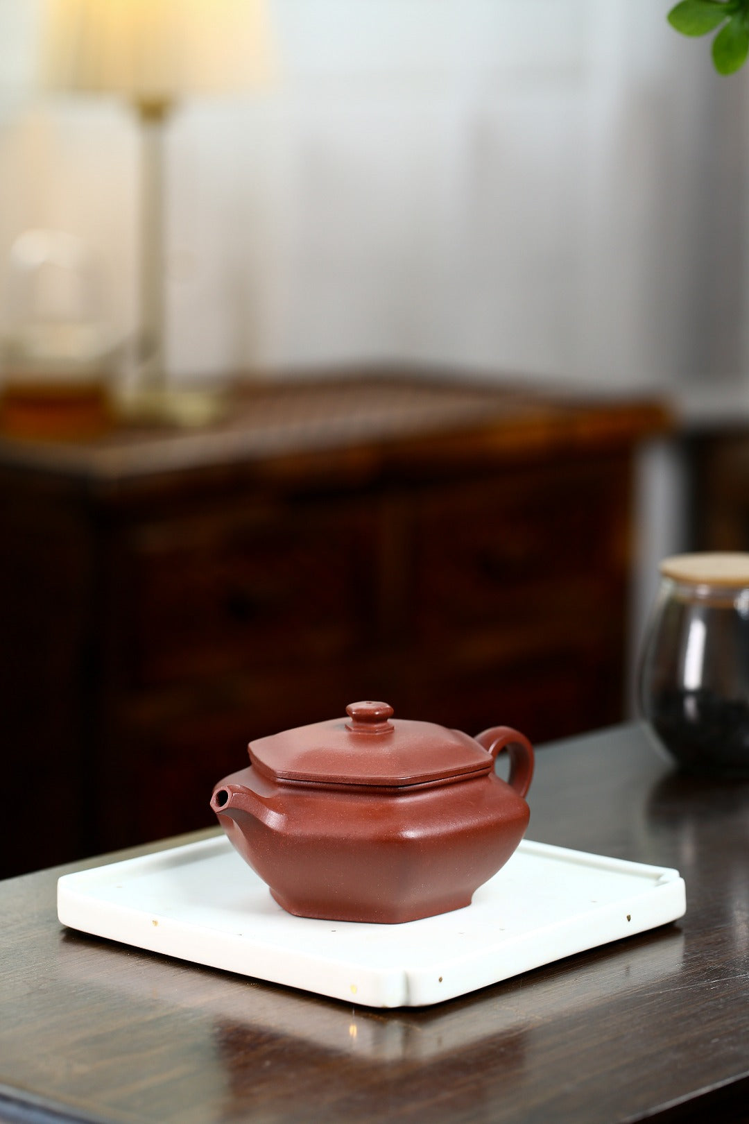 【六方福鼓】 制壶：刘彩萍（国家级工艺美术师） 泥料：原矿底槽清 容量：175cc