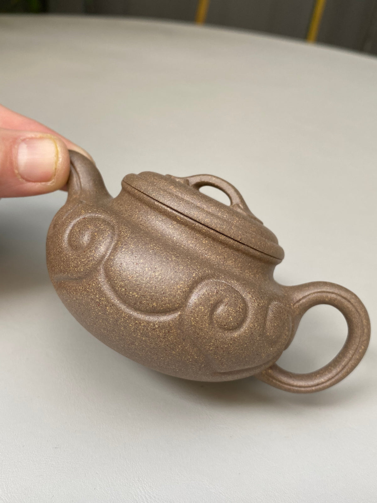 新品 仿古如意壺｜實用小品茶器原礦極品青段泥·120cc 著名紫砂藝人 路遙 精製 - ZishaTeapotChina
