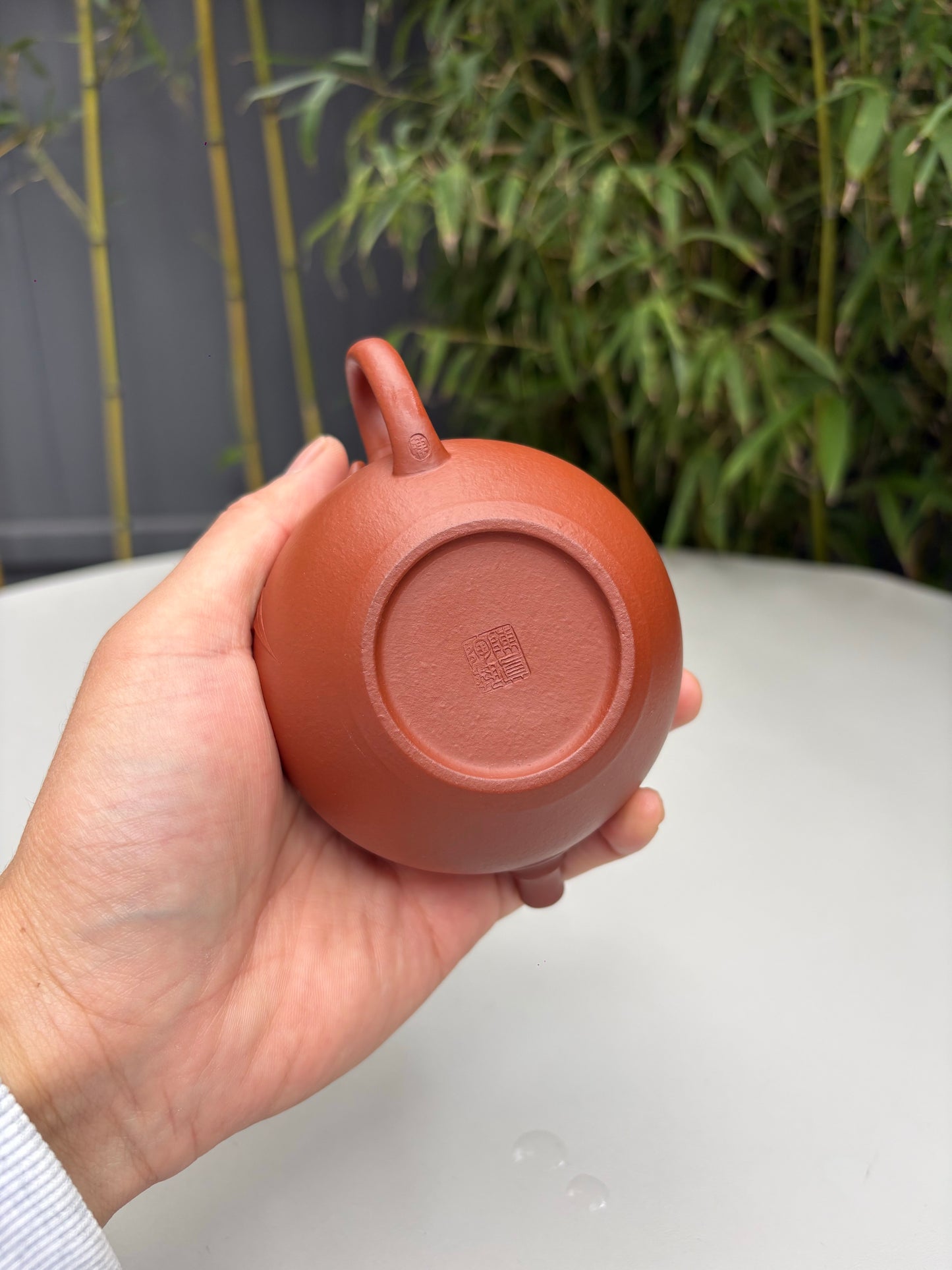 陈真藏品·真工妙造 紫砂界原创仿生花器佼佼者·巅峰之作《竹逸壶》原矿极品朱泥·180cc