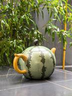 范泽锋大师高徒·省大师邱爽紫砂潜力重器【大西瓜壶】原矿优质黄金段泥粉浆·1750cc