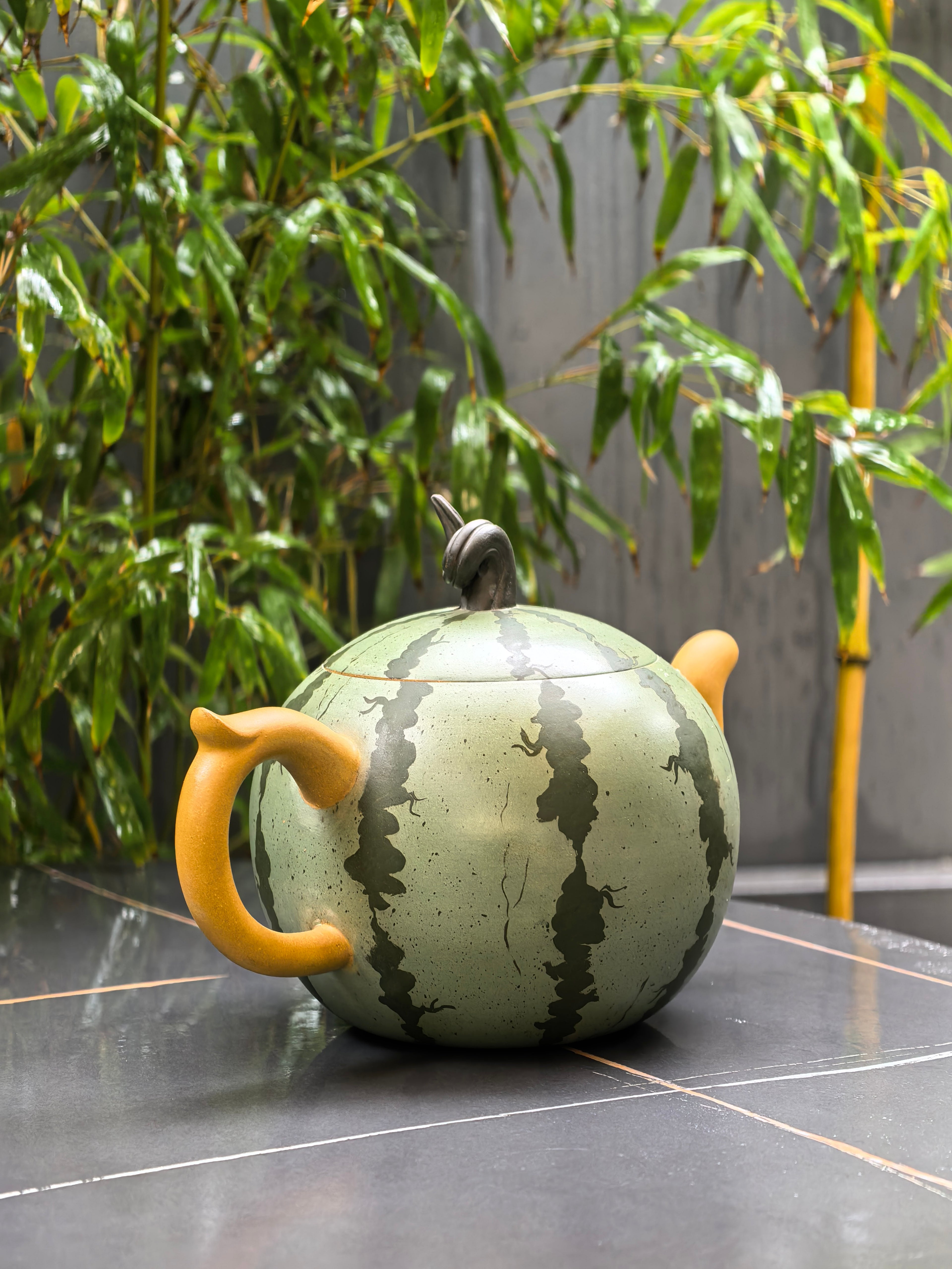 范泽锋大师高徒·省大师邱爽紫砂潜力重器【大西瓜壶】原矿优质黄金段泥粉浆·1750cc