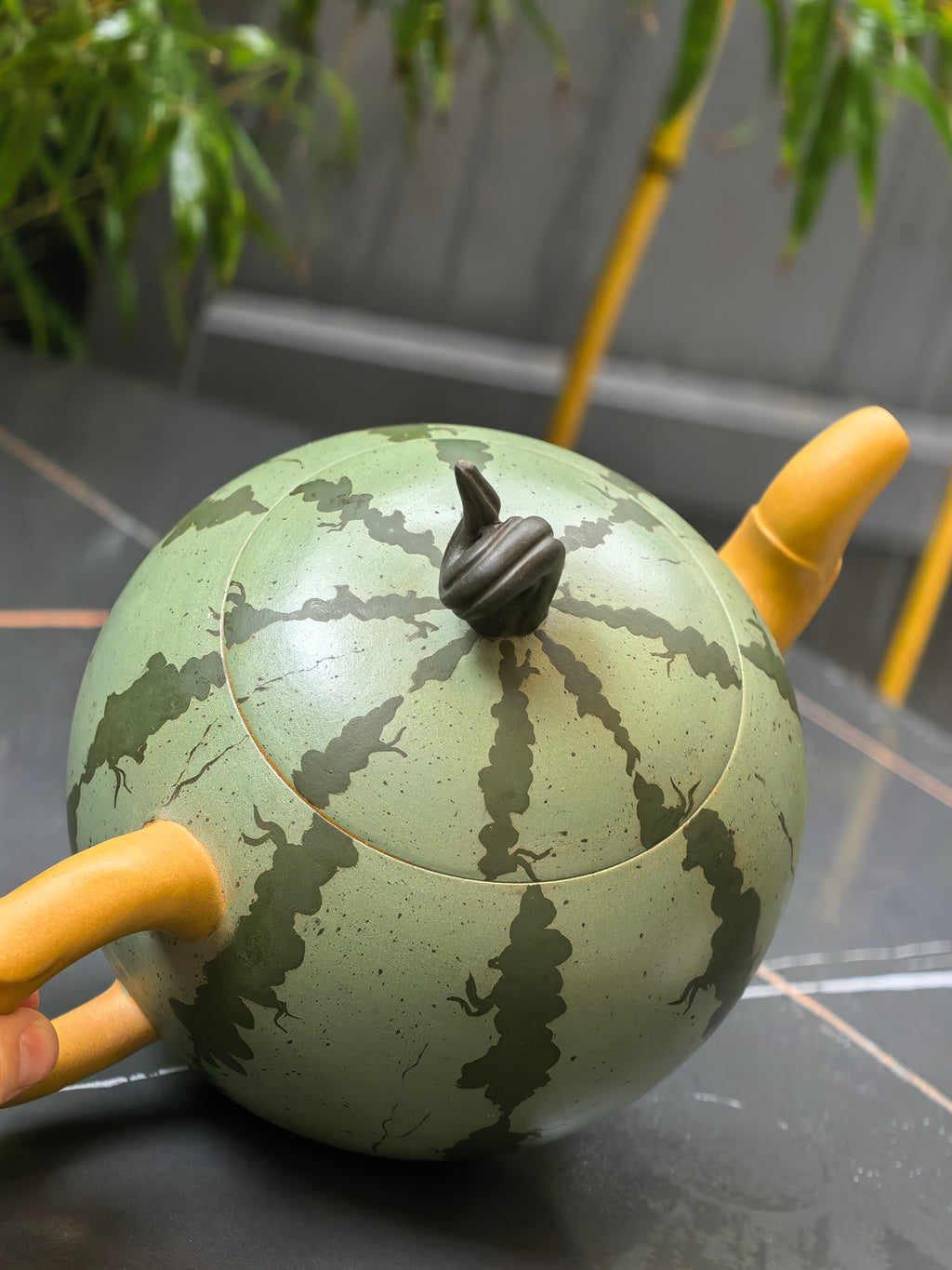 范泽锋大师高徒·省大师邱爽紫砂潜力重器【大西瓜壶】原矿优质黄金段泥粉浆·1750cc