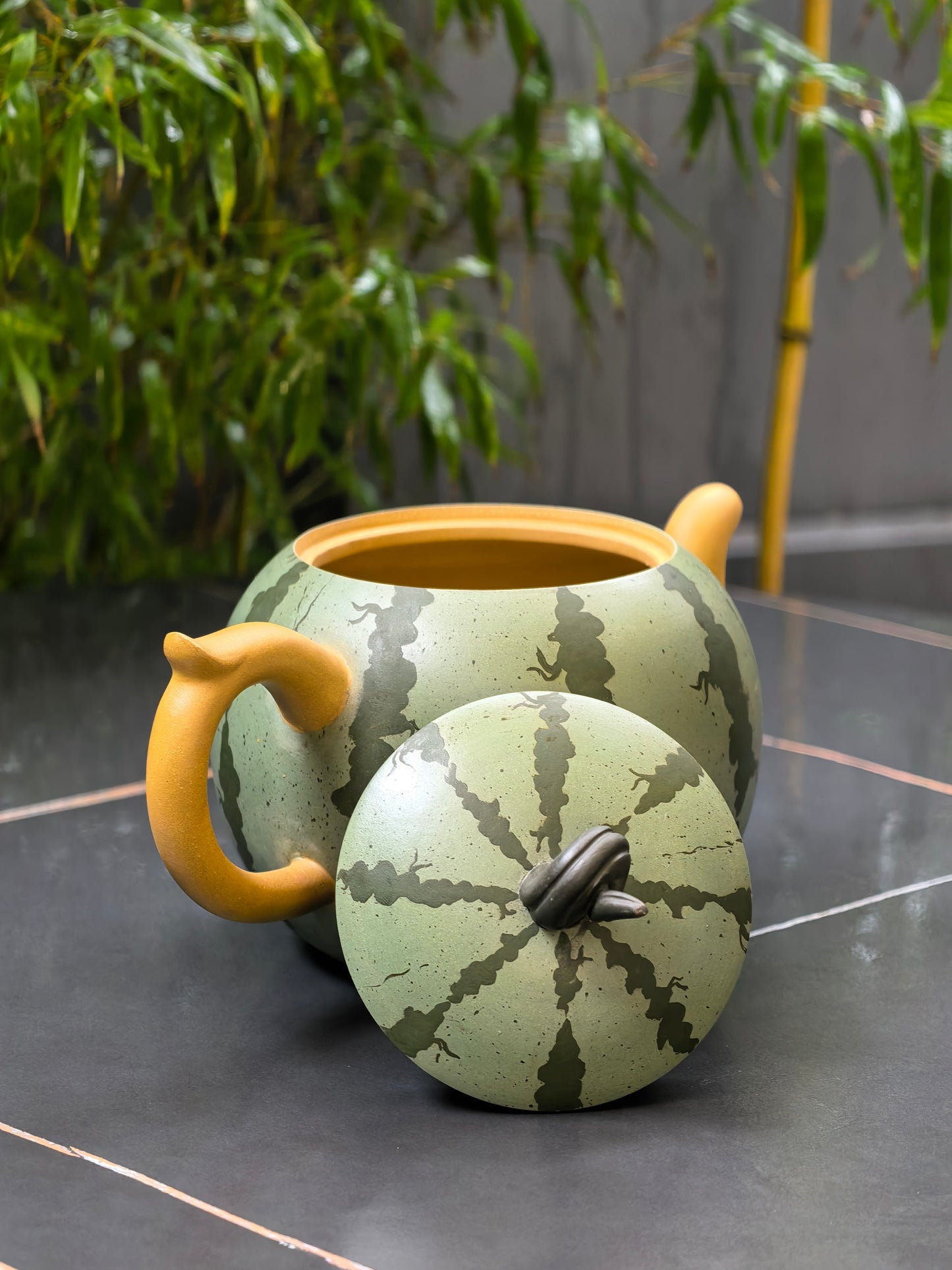 范泽锋大师高徒·省大师邱爽紫砂潜力重器【大西瓜壶】原矿优质黄金段泥粉浆·1750cc