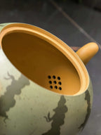 范泽锋大师高徒·省大师邱爽紫砂潜力重器【大西瓜壶】原矿优质黄金段泥粉浆·1750cc