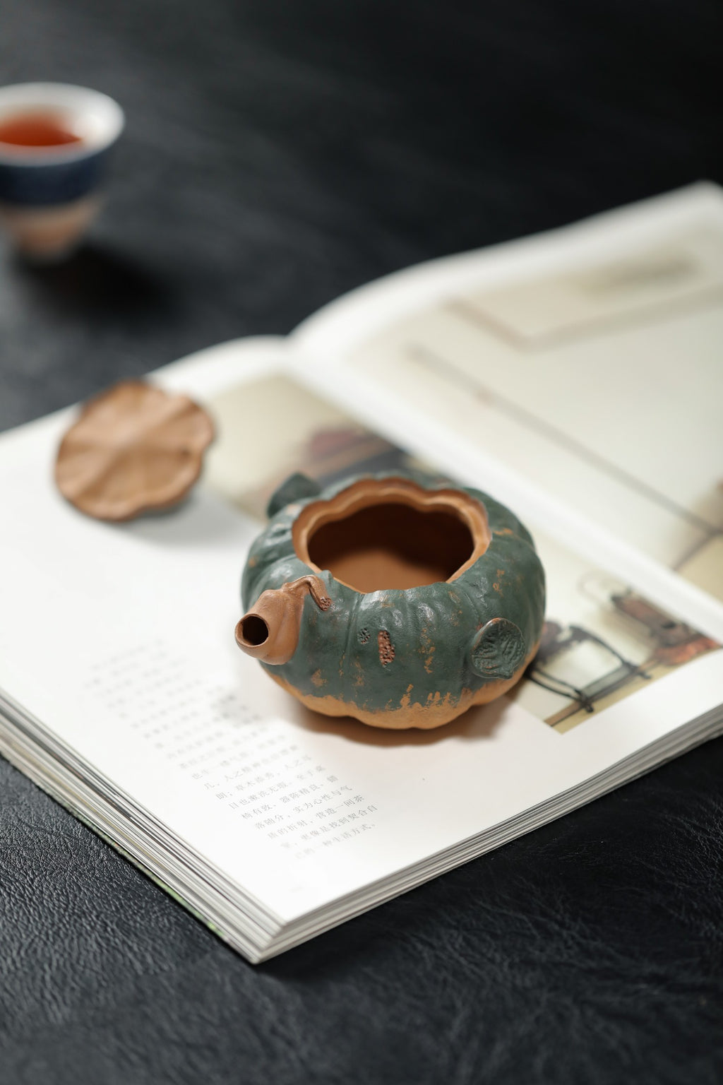 南瓜手抓壶 ｜【传统手制·仿生器·内胎降坡泥壶身粉浆绿泥·170cc 民间实力派】