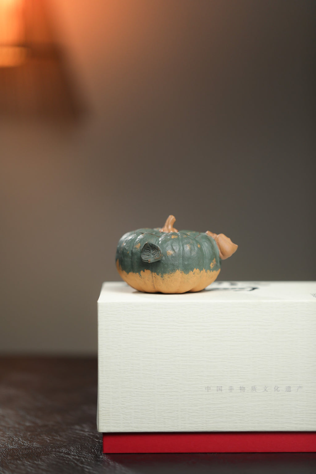 南瓜手抓壶 ｜【传统手制·仿生器·内胎降坡泥壶身粉浆绿泥·170cc 民间实力派】