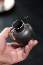 听香公道杯 | 【设计款全手工刻绘 容量150cc 编绳设计 原矿紫泥高温柴烧 】