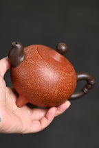 双研高 『牵手壶』 一厂老降坡·容量300cc·9孔出水·王岳龄·国家级正高级工艺美术师