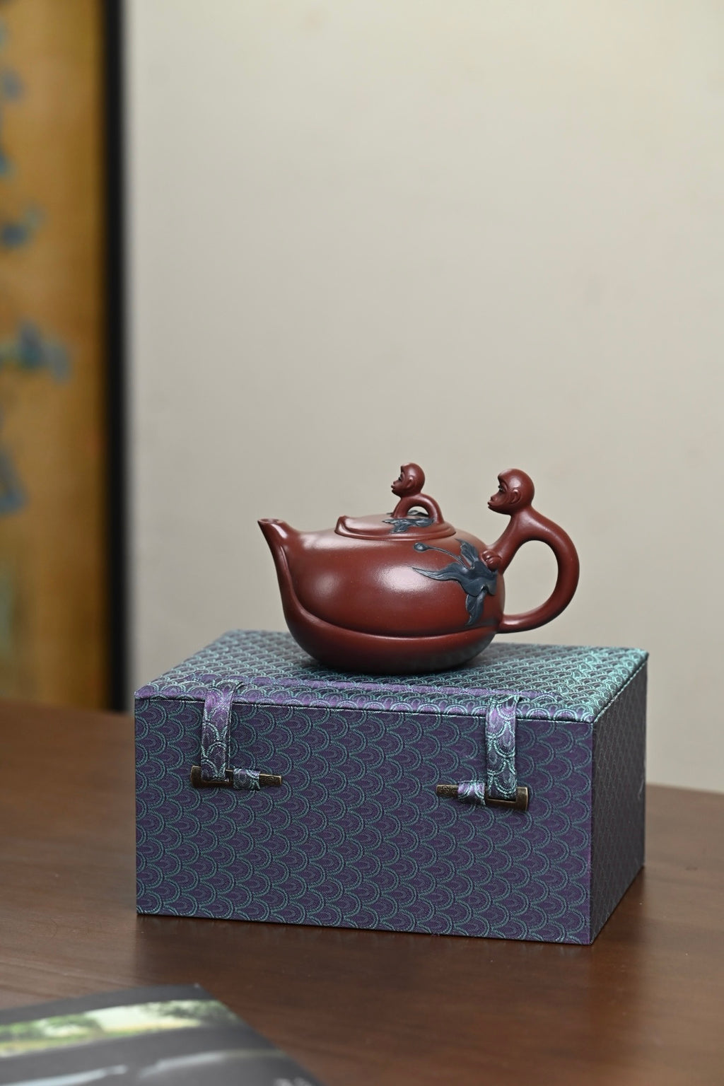 双研高 『母子情深』 一厂老紫泥·容量250cc·9孔出水·王岳龄·国家级正高级工艺美术师