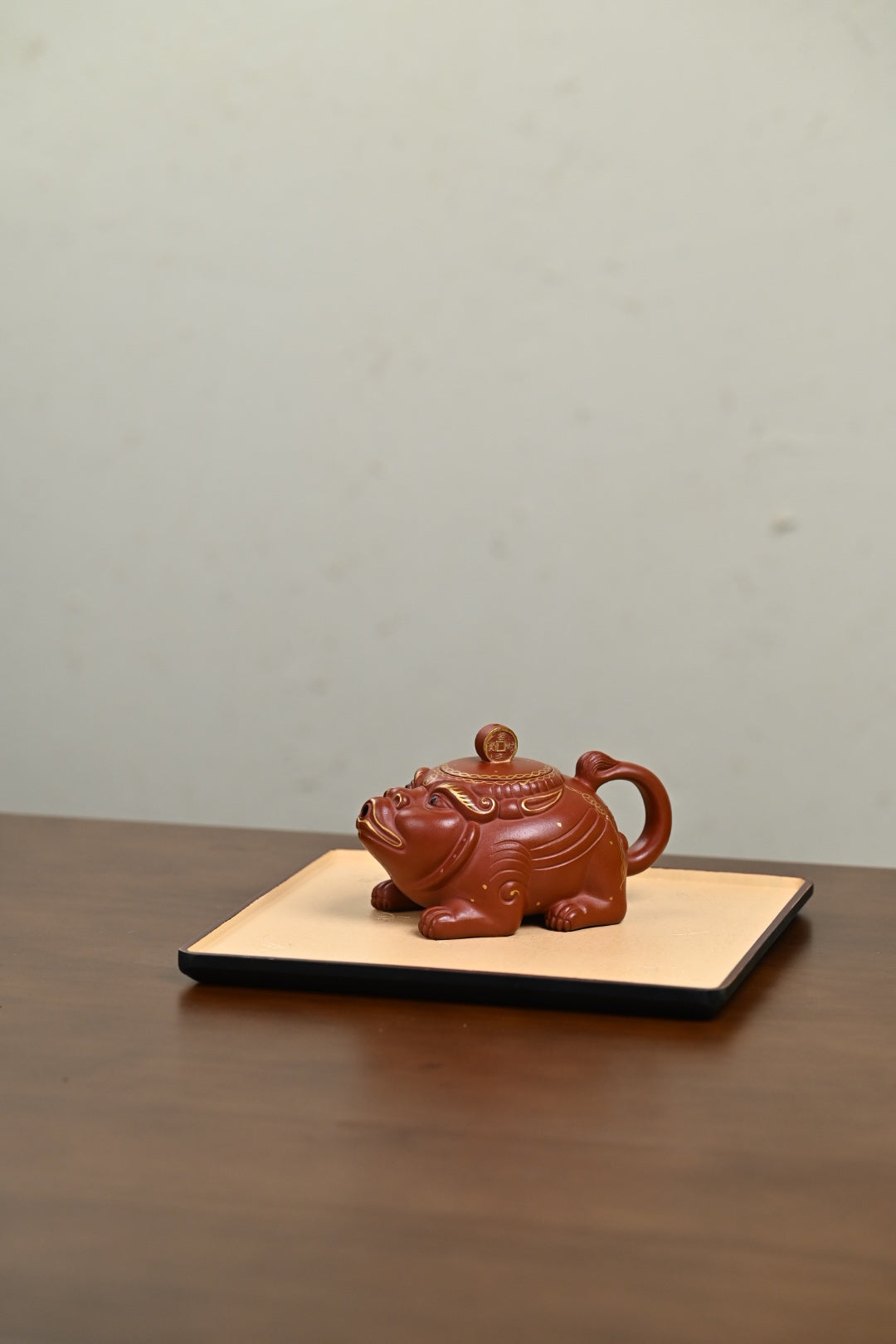 双研高 『招财进宝』 底槽清·容量200cc·独孔出水·王岳龄·国家级正高级工艺美术师