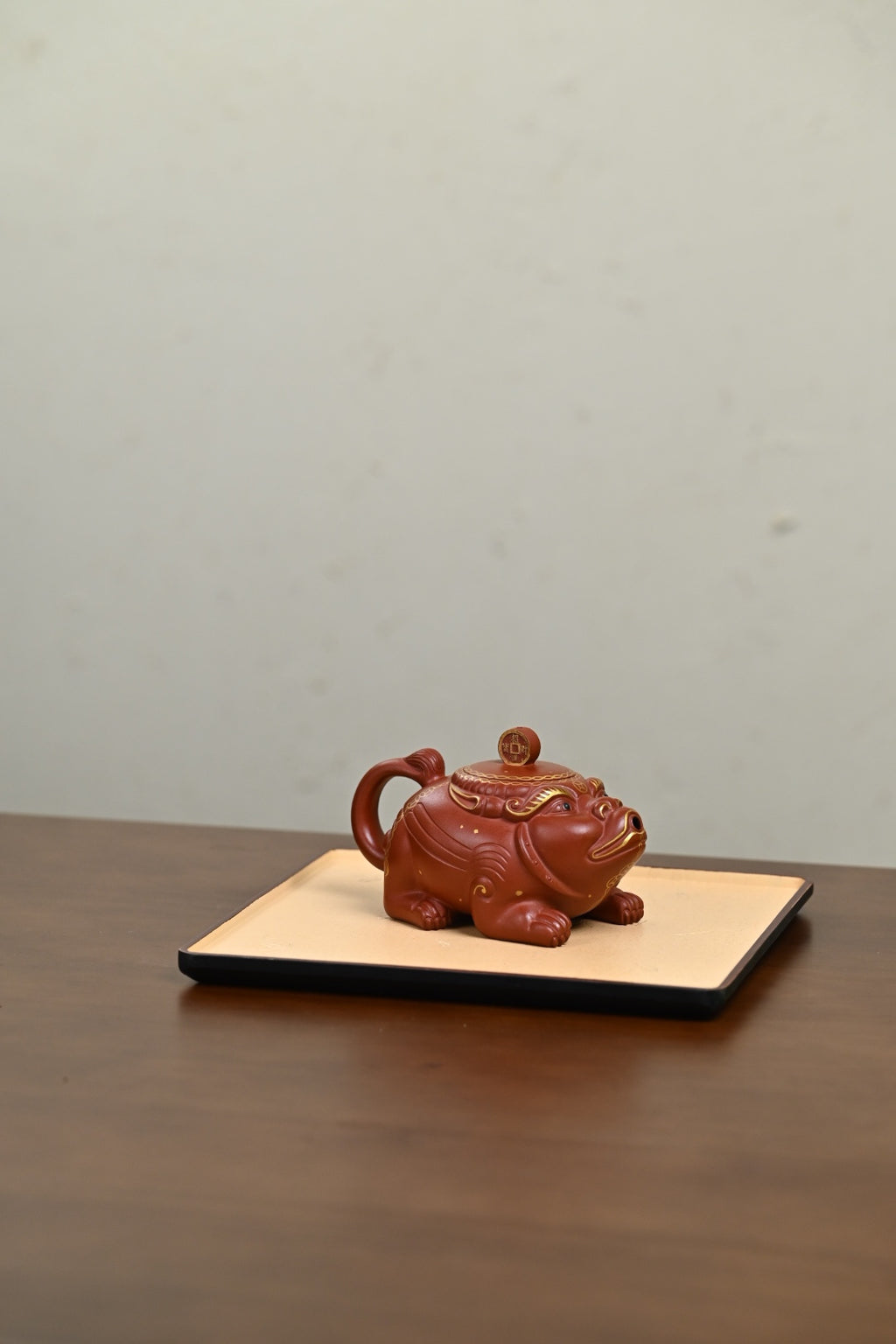 双研高 『招财进宝』 底槽清·容量200cc·独孔出水·王岳龄·国家级正高级工艺美术师