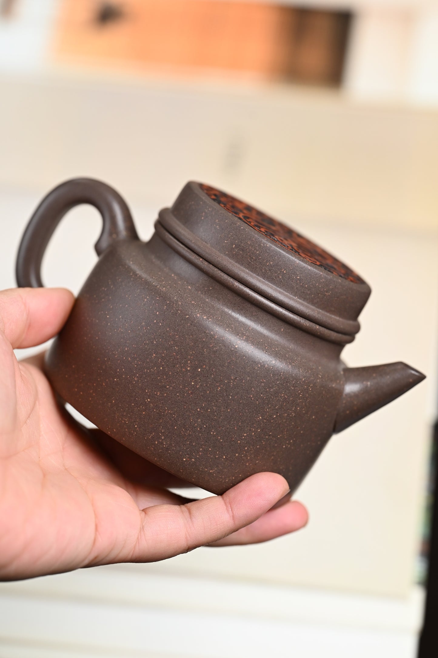 双研高 『德钟』 青灰段·容量240cc·7孔出水·王岳龄·国家级正高级工艺美术师