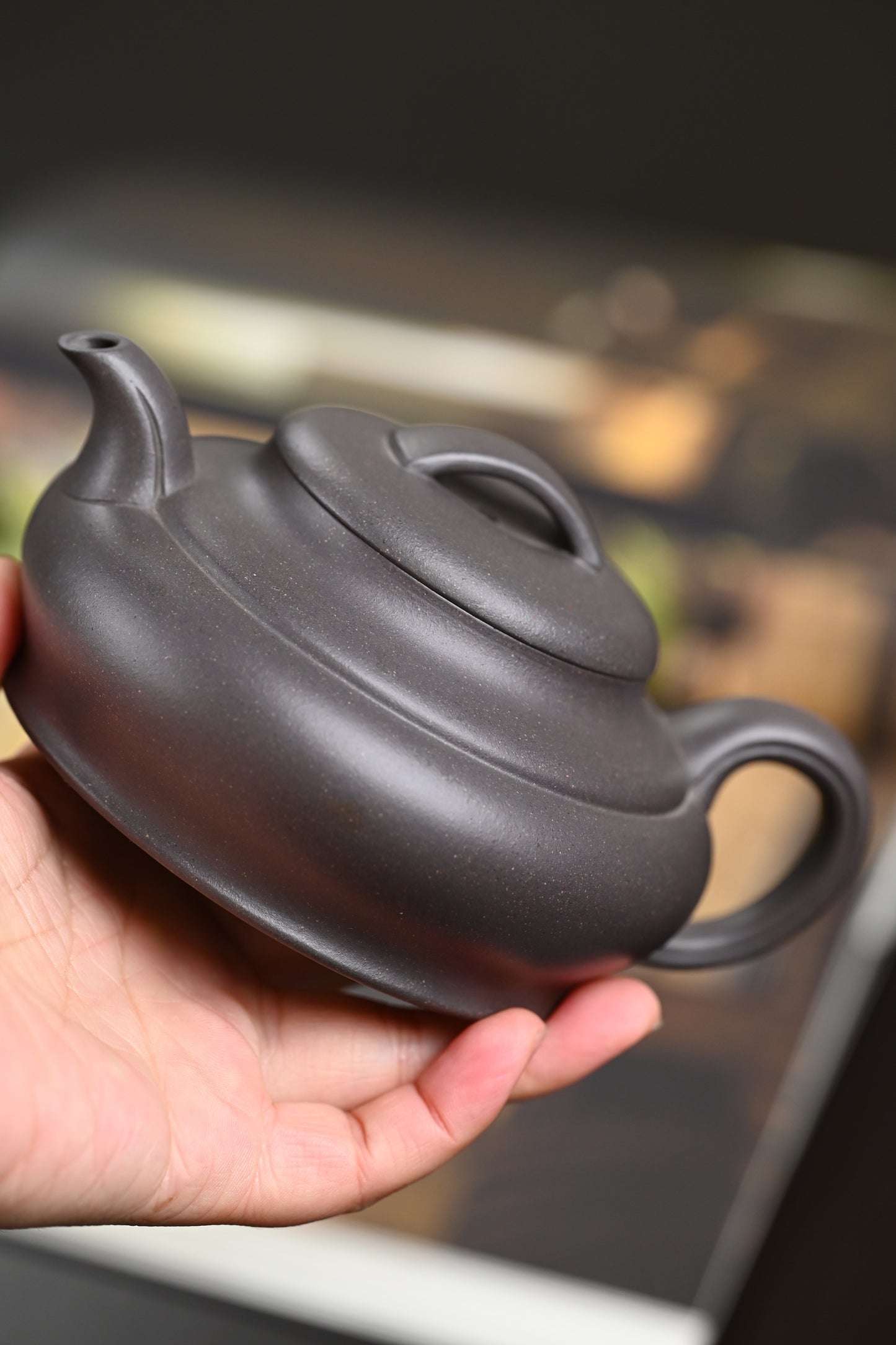 双研高 『础瓢』 一厂黑料·容量280cc·7孔出水·王岳龄·国家级正高级工艺美术师