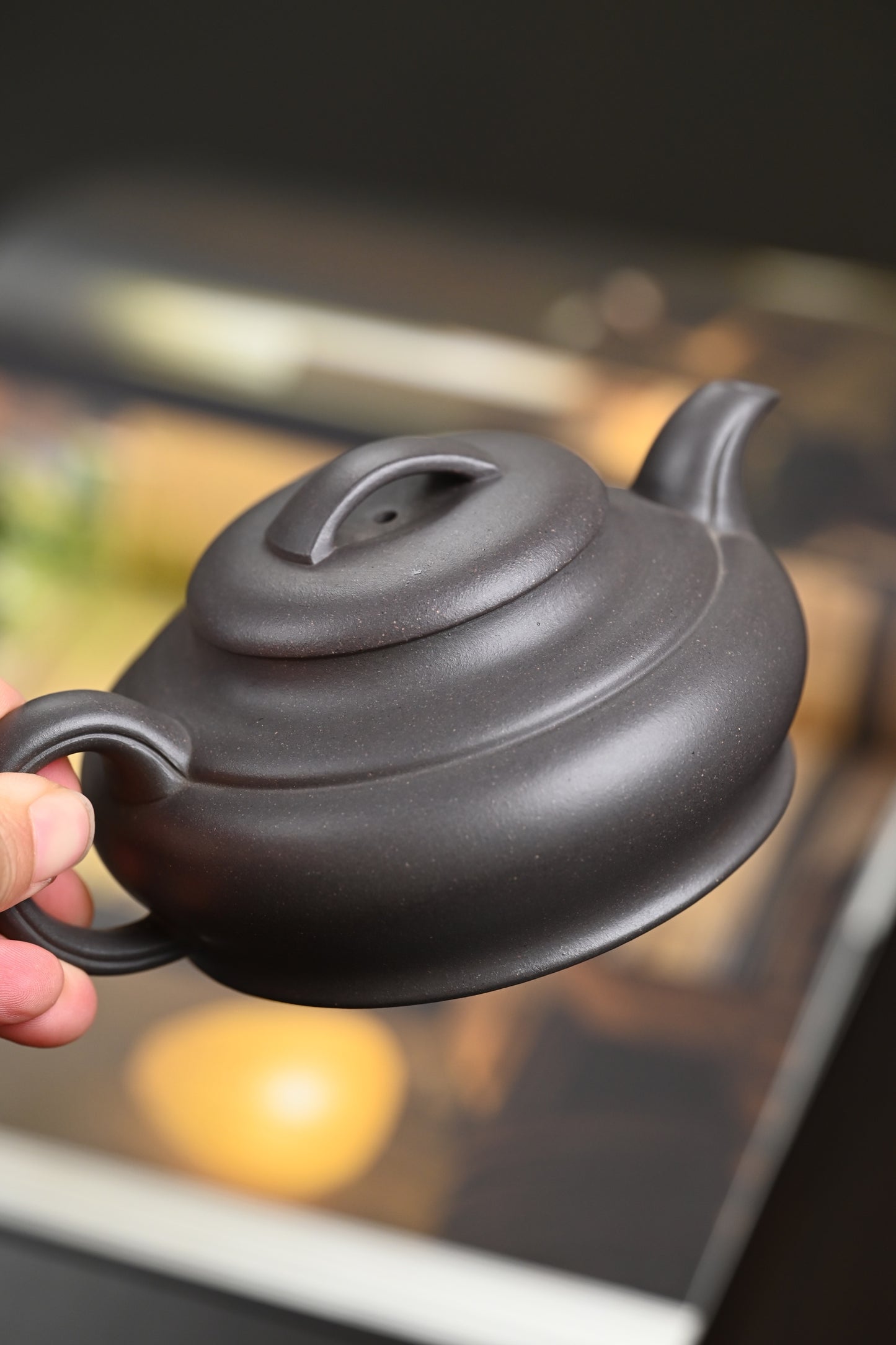 双研高 『础瓢』 一厂黑料·容量280cc·7孔出水·王岳龄·国家级正高级工艺美术师